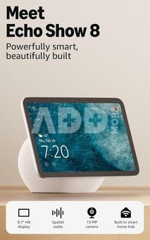 Amazon Echo Show 8 (4th Gen), glacier white