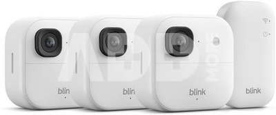 Amazon security camera Blink Outdoor 2K+ (3 Camera System), white
