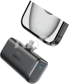 Anker Nano Power Bank 5000mAh, 22.5W, Built-In with USB-C Connector, Black | Anker