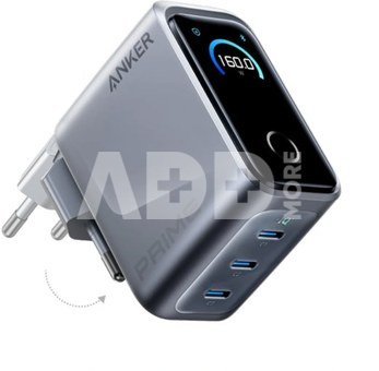 Anker Prime Charger, 3 Ports, 160W, Silver