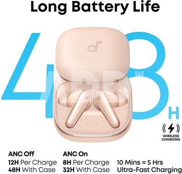 Anker Soundcore Earbuds with Dolby Audio | Liberty 5 | Bluetooth | In-Ear | Microphone | Noise canceling | Wireless | Pink