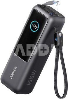 Anker Zolo Powerbank | A1695H11 | 25000 mAh | Built-In USB-C and Retractable Cable) | Grey