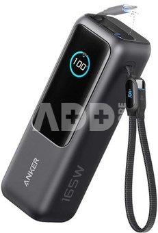 Anker Zolo Powerbank | A1695H11 | 25000 mAh | Built-In USB-C and Retractable Cable) | Grey