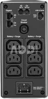 APC Back-UPS Pro, 650VA/390W, Tower, 230V, 6x IEC C13 outlets, AVR, LCD, User Replaceable Battery, Black