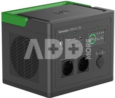 APC OffGrid Portable Power Station 730, 738Wh Lithium-ion, LCD, 2 CEE 7/3 Schuko outlets, Sinewave, 3 USB-A, 2 USB-C, Wireless Charger | Schneider Electric