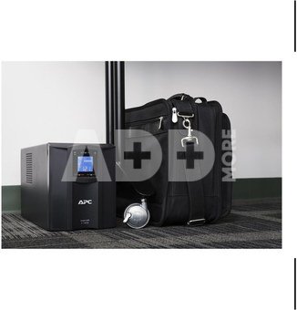 APC Smart-UPS C, Line Interactive, 1000VA, Tower, 230V, 8x IEC C13 Sockets, SmartConnect Port, USB and Serial Connectivity, AVR, Graphic LCD