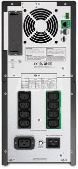 APC Smart-UPS, LINE Interactive, 2200VA, Tower, 230V, 8x IEC C13 + 2x IEC C19 sockets, SmartConnect port + SmartSlot, AVR, LCD, Black