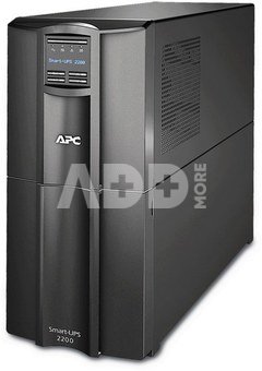 APC Smart-UPS, LINE Interactive, 2200VA, Tower, 230V, 8x IEC C13 + 2x IEC C19 sockets, SmartConnect port + SmartSlot, AVR, LCD, Black