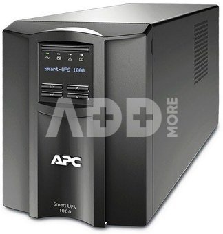 APC Smart-UPS, Line Interactive, 1000VA, Tower, 230V, 8x IEC C13 outlets, SmartConnect Port+SmartSlot, AVR, LCD, Black | Schneider Electric