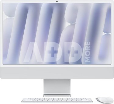 Apple iMac 24&rdquo; 4.5K Retina Nano-texture Glass, Apple M4 10C CPU, 10C GPU/16GB/256GB SSD/Silver/INT | Apple