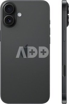 Apple iPhone 16 Plus | Black | 6.7 " | Super Retina XDR | 2796 x 1290 pixels | A18 | Internal RAM 8 GB | 256 GB | Dual SIM | 4G | 5G | Main camera resolution 48+12 MP | Secondary camera resolution 12 MP | iOS | 18