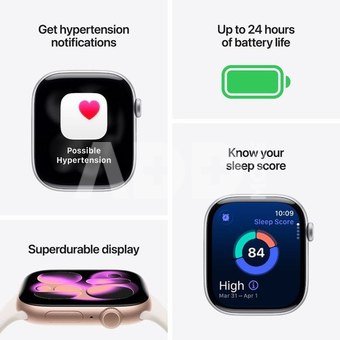 Apple Watch 11 GPS + Cellular 42mm Sport Band S/M, rose gold/light blush (MF8E4ET/A)