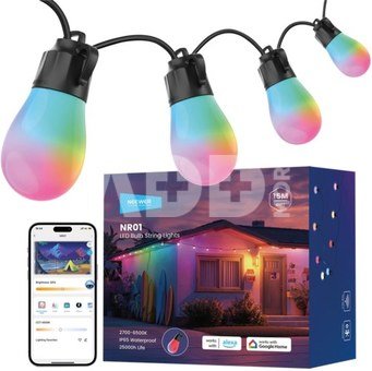 NEEWER NR01 RGBW 15M/50FT Outdoor String Lights Warm White IP65 10107279