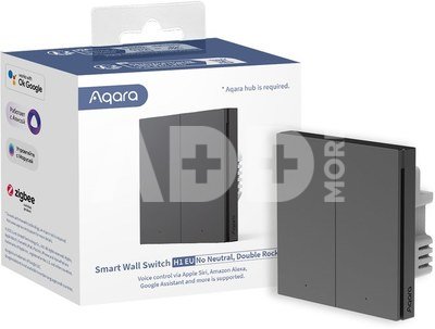 Aqara Smart Wall Switch H1 Double (no neutral), grey