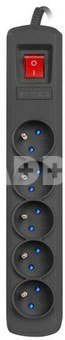 Armac Listwa zasilajaca R5 3m 5x230v czarnaR5/30/C