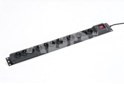 Armac Surge M12 / 16A Rack 19 '' black 1.5m (12 slots)