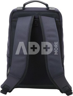 Artisan & Artist I RR4-06C I Leather Panel Backpack, Navy