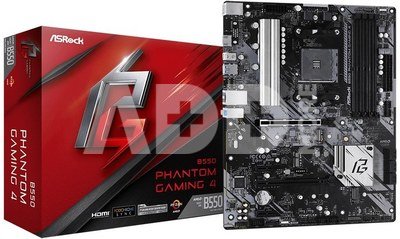 ASRock Motherboard B550 Phantom Gaming 4 AM4 4DDR4 HDMI M.2 ATX