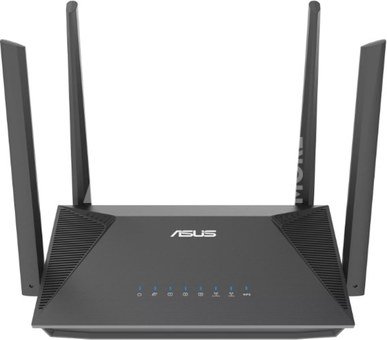 Asus RT-AX52 AX1800 AiMesh wireless router EU/13/P_EU, Black Asus