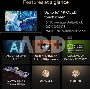 Asus H7606WP-SR231X HX370/0002TA/64G/UI/H7606WP-3KSR/V8G/V/WAF/HB
