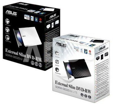 ASUS SDRW-08D2S-U LITE, White / 8x DVD, 24x CD / 1 MB / USB2.0