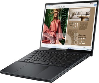 Asus | Zenbook Duo UX8406CA-QL287W | Inkwell Gray | 14 " | OLED | Touchscreen | FHD | 1920 x 1200 pixels | Intel Core Ultra 7 | 255H | 16 GB | LPDDR5X | Solid-state drive capacity 1000 GB | Intel Arc Graphics | Windows 11 Home | 802.11be | Bluetooth version 5.4 | Keyboard language US international | Keyboard backlit | Warranty 24 month(s) | Battery warranty 12 month(s)