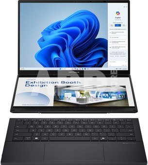 Asus | Zenbook Duo UX8406CA-QL287W | Inkwell Gray | 14 " | OLED | Touchscreen | FHD | 1920 x 1200 pixels | Intel Core Ultra 7 | 255H | 16 GB | LPDDR5X | Solid-state drive capacity 1000 GB | Intel Arc Graphics | Windows 11 Home | 802.11be | Bluetooth version 5.4 | Keyboard language US international | Keyboard backlit | Warranty 24 month(s) | Battery warranty 12 month(s)