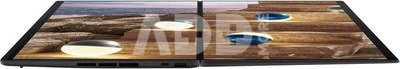 Asus | Zenbook Duo UX8407AA-SN066W | Moher Gray | 14 " | OLED | Touchscreen | 2.8K | 2880 x 1800 pixels | 144 Hz | Anti-Reflective | Intel Core Ultra X9 | 378H | 32 GB | LPDDR5X | Solid-state drive capacity 2000 GB | Intel Arc Graphics | Windows 11 Pro | 802.11be | Bluetooth version 5.4 | Keyboard language US international | Keyboard backlit | Warranty 24 month(s) | Battery warranty 12 month(s)