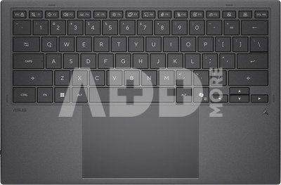 Asus | Zenbook Duo UX8407AA-SN066W | Moher Gray | 14 " | OLED | Touchscreen | 2.8K | 2880 x 1800 pixels | 144 Hz | Anti-Reflective | Intel Core Ultra X9 | 378H | 32 GB | LPDDR5X | Solid-state drive capacity 2000 GB | Intel Arc Graphics | Windows 11 Pro | 802.11be | Bluetooth version 5.4 | Keyboard language US international | Keyboard backlit | Warranty 24 month(s) | Battery warranty 12 month(s)