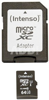 Intenso microSDXC Card 64GB Premium Class 10 UHS-I