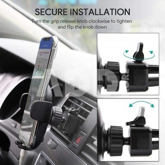 AUKEY HD-C48 Phone Holder for Car Air Vent | 360&deg; rotating and pivoting ball joint