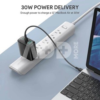 AUKEY Wall Charger 2xUSB Power Delivery (1xUSB A+1xUSB C) 5.4A 30W Dynamic Detect PA-D1
