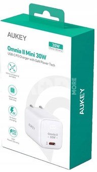 AUKEY Wall Charger PA-B1L White Omnia II Mini1xUSB-C PowerDelivery 30W 5A