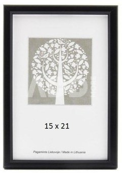 Rėmelis 15x21 plast 1303031 Aura juodas | 14mm