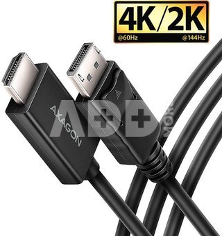 AXAGON Active cable RVD-HI20C2 | DisplayPort to HDMI | 1.8 m