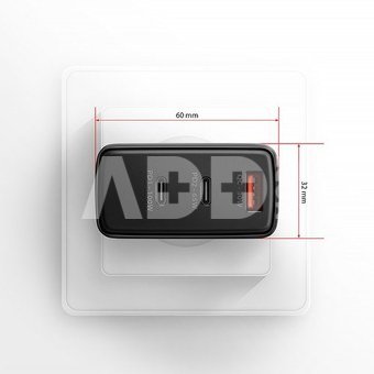 AXAGON ACU-DPQ100 GaN Wall charger 100W, 3x port (USB-A + dual USB-C), PD3.0/PPS/QC4+/Apple