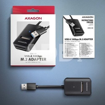 AXAGON Adapter Gen 2 M.2 NVMe/SATA SSD AMD2-AM USB-A