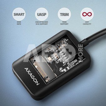 AXAGON ADM2-CM USB-C adapter Gen 2 M.2 NVMe/SATA SSD