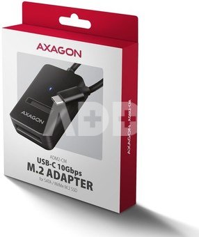 AXAGON ADM2-CM USB-C adapter Gen 2 M.2 NVMe/SATA SSD