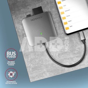 AXAGON Aluminum high-speed USB-C 3.2 Gen 1 memory card reader, 3 slots | CRE-S3C