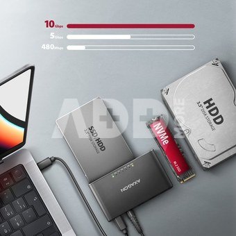 AXAGON AXAGON ADSA-CC USB-C 10 Gbps NVMe M.2 2.5/3.5 S