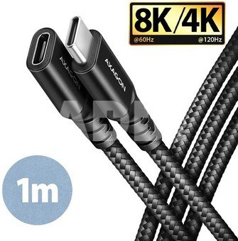 AXAGON BUCM32-CF10AB extensions cable USB-C (M) <-> USB-C (F), 1m, USB 20Gbps, PD 240W 5A
