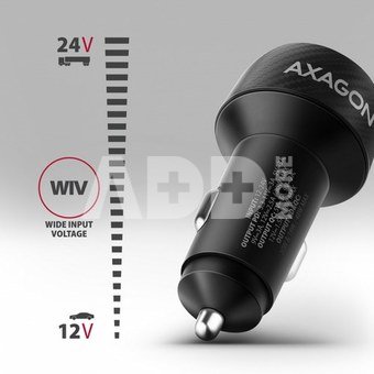 AXAGON PWC-PQ48 Car charger 48W, USB-A + USB-C, PD3.0/PPS/QC4+/SFC, Black