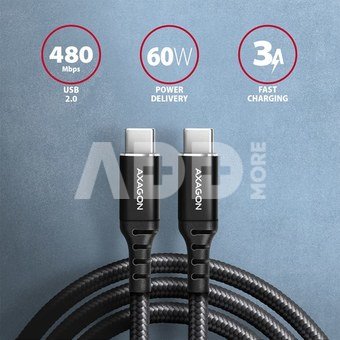 AXAGON Data and charging cable, 3 m | BUCM-CM30AB | USB Type C to USB Type C
