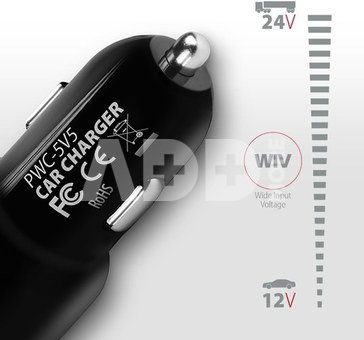 AXAGON Dual car charger, 24W | PWC-5V5
