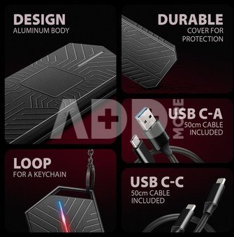 AXAGON EEM2-GAM USB-C enclosur e Gen2 M.2 NVMe/SATA SS
