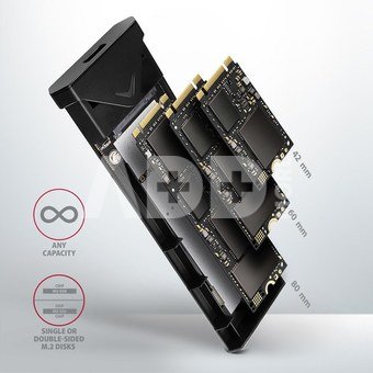 AXAGON External USB-C 10Gbps metal box for M.2 NVMe SSD disks