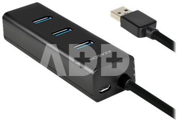 AXAGON Four-port USB 3.0 hub with fast charging and power support | HUE-S2B