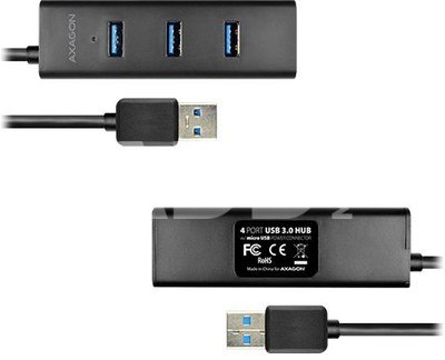 AXAGON Four-port USB 3.0 hub with fast charging and power support | HUE-S2B