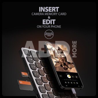 AXAGON HMC-KB-US USB hub 8in1 5Gbps keyboard HDMI PD